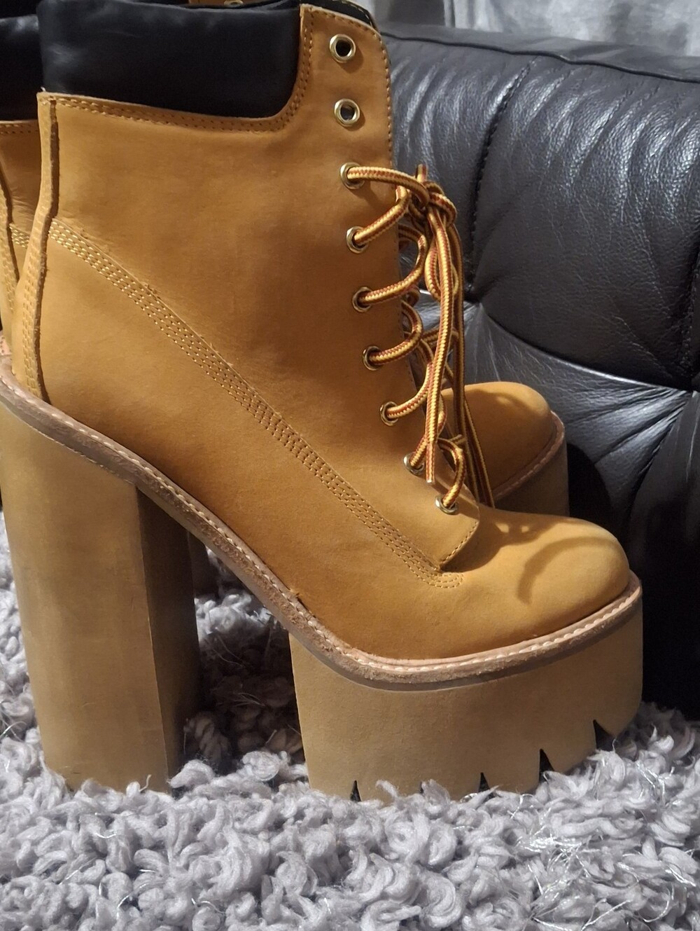 The Jeffrey Campbell HBIC Boot in Tan (Exclusive) size 11M